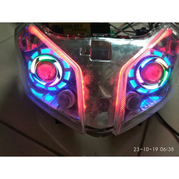 reflektor%20lampu%20depan%20Honda%20Vario%20techno%20110%20karbu%20model%20custom%20projie%20highlow%20gen%202%20-%20Image%202