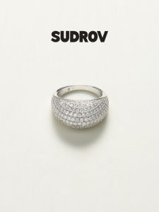 Full Moissanite Embedded 925 Sterling Silver Ring