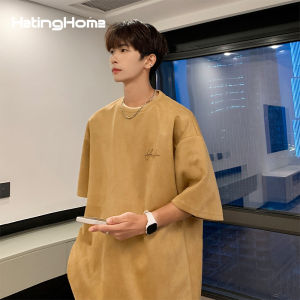 HetingHOME | Hetinghome Pink Ocean Summer Trendy Couple Short Sleeve Round Neck T-Shirt Loose Mens American Half Sleeve Polyester Fiber