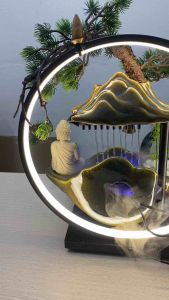 Thác Nước Phong Thuỷ Trầm Hương Tượng Phật Thiền Tịnh Decor Nhà Cửa Quà Tặng