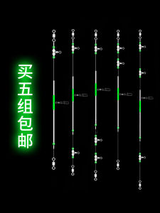 Luminous One-To-Two Sea Fishing Gear Accessories Tube Boat Fishing Line Set Night Glow Fishing Hooks And Lines Outdoor Camping Travel Supplies