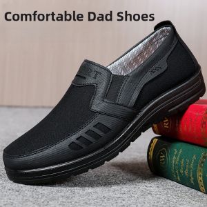DTHN | Beijing Mens Casual Breathable Lightweight Anti-slip Soft Bottom Single Shoes Middle Aged And Elderly Large Size Shoes