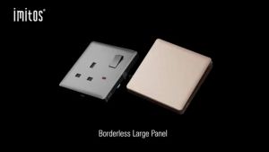 [SIRIM] Black imitos BR Series Switch Suis Socket Wall Switches Slim Modern Design 1/2/3/4 Gang 13A 15A 20A Hitam