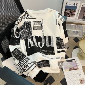 เสื้อฮู้ดแขนยาวหลวมๆ สไตล์ย้อนยุค เสื้อผ้าทำงานลำลอง แฟชั่นฤดูใบไม้ร่วงและฤดูหนาว เสื้อผ้าทำงานลำลอง