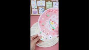 Kipas Lipat Tangan Mini Portable Plastik Souvenir Gambar Cute karakter kartun Lucu