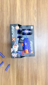 Đồ Chơi Trẻ Em Phụt Xốp Neft 3 Nòng Tặng Kèm 6 Viên Xốp - Nhựa ABS An Toàn Với Trẻ Em