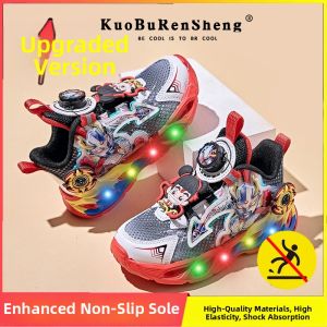 KUOBURENSHENG | Breathable Light-up Anti-slip Wear-resistant Boy Shoes