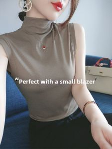 DVDK | Áo Knit Elegent Cổ Cao Không Tay