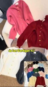 Áo len Cardigan phối khuy đồng sang trọng nhiều màu thời trang siêu hót