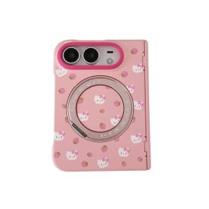 Sanrio | INS Sanrio Cute Cartoon Character Wrist Strap Magnetic Stand Phone Case for IPhone Duo Shockproof Anti Scratch Protective Cover
