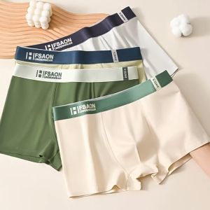 4PCS Boxer Shorts For Men Pure Cotton Boxer Shorts Breathable Contrasting Underwear