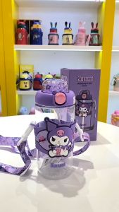 Botol Minum KUROMI Anak 2 Cara Dual 2in1 BPA Free BOTOL MINUM Sekolah //Botol Minum Anak 2in1 Sedot Teguk Melody Kuromi Cinnamoroll 580ML