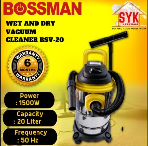 SYK BOSSMAN BSV-20 Wet and Dry Vacuum Cleaner Heavy Duty Home Appliances Machine Vacuum Mesin Vakum Rumah