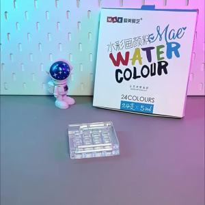Acrylic Mini Watercolor Empty Palette with Clip Portable Foldable Travel Painting Palette 8/15 Grids