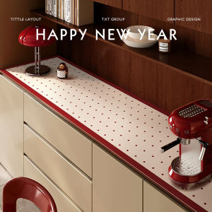 Red New Year Atmosphere Water-resistant and Heat-resistant Protection Pad