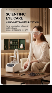 Hot & Cold Mist Eye Steamer Relieve Dry Eyes & Eye Strain Nano Atomization Spa Device Goggles &Timer