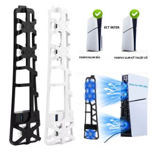 Quạt Làm Mát LED USB3.0 Cho Máy Chơi Game PS5 Slim Disc/Digital - Phụ Kiện TECTINTER Với Hub Cho Play Station 5 Slim