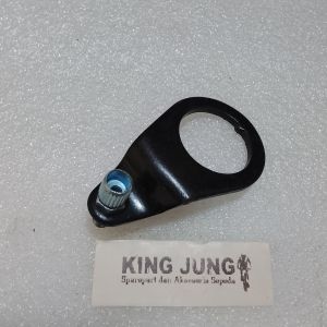 Stopper kabel rem depan standart 254mm besi hitam hanger stoper brake cantilever sepeda