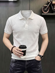 Old Money Style Textured Cleanfit Summer Polo Shirt Short Sleeve