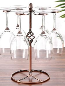 Creative Wine Glass Holder European Style Inverted Hanging Wine Rack Detachable High Footed Red Wine Cup Stand Home Decor