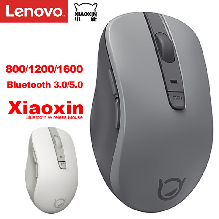 Lenovo BT Wireless Mouse with1600DPI Bluetooth 3.0/5.0 Smart Sleep Function White/Black Mice