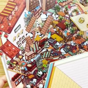 Bộ Sticker 3D Dễ Thương Hàn Quốc Tự Làm 4 Tờ/gói Tranh Phong Cảnh Giải Trí Đồ Dùng Học Tập Tiện Dụng Cho Sổ Tay