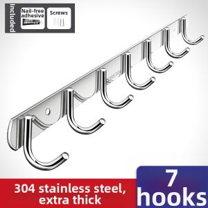 YUJIANG | Wall-mounted Heavy-duty No-drilling Hooks 304 Stainless Steel