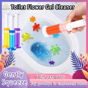 Toilet Flower Gel Cleaner Toilet Bowl Flush Water Refresh Perfume Gel Push Type Bathroom Flower Aromatic Deodorizing Wash Basin Cleaner Magic Toilet Bowl Flower 厕所马桶小花 马桶除臭凝胶