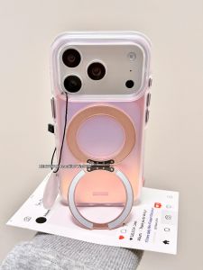 LIANGWU | Sunset Pink Phone Case Rotating Stand iPhone