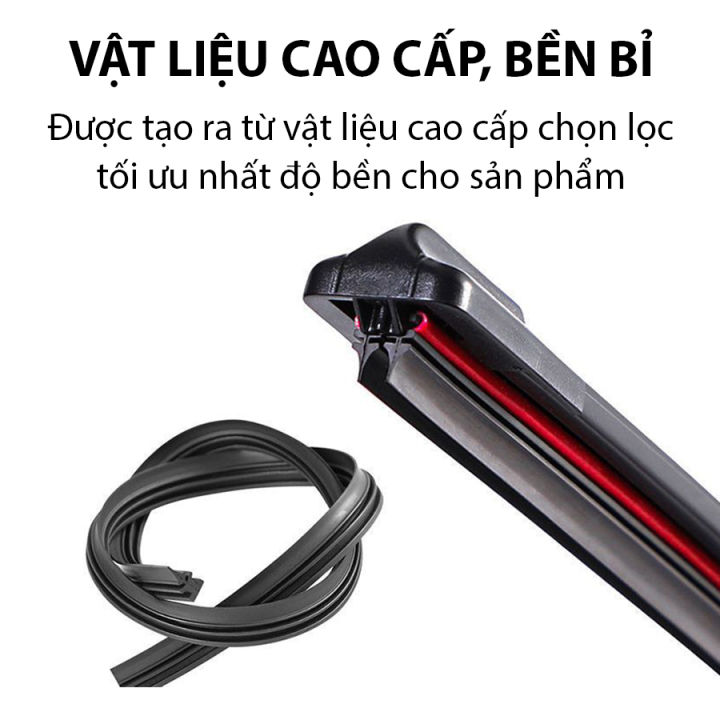 Gạt mưa ô tô LƯỠI KÉP, gạt kính 2 lưỡi xe oto Toyota Camry, Altis, Vios ...