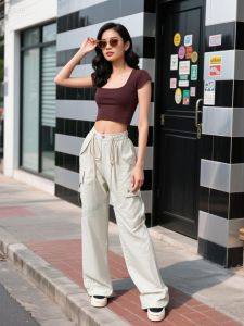Celana Lily Cargo Wanita Korea style