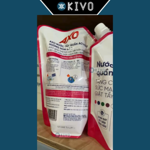 Nước Tẩy Quần Áo Màu AXO Túi 1200ml Có Vòi Tiện Lợi-Tẩy Quần Áo Dành Cho Da Nhạy Cảm AXO Siêu Tiết Kiệm-KIVO