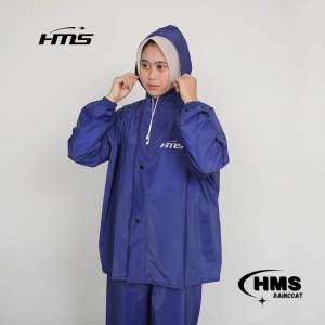 Jas Hujan HMS PREMIUM Setelan Jaket Celana Pria Wanita Bahan PVC 025