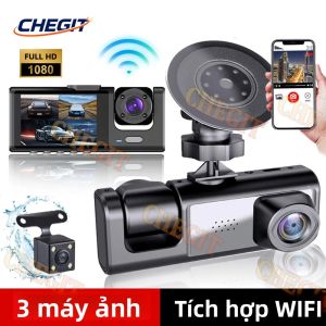 Camera Hành Trình WiFi 3 Camera 1080P DVR Ô Tô Với Camera Trước Sau Tầm Nhìn Ban Đêm Hộp Đen Phụ Kiện Ô Tô Cảm Biến G Phát Hiện Chuyển Động Giám Sát Đỗ Xe