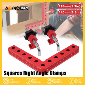 AumoPro อุปกรณ์หนีบสี่เหลี่ยมมุมฉาก1ชุด90องศาคลิปยึดอะลูมินัมอัลลอย4.7/5.5นิ้วตัวหนีบมุมช่างไม้เครื่องมือสี่เหลี่ยมสำหรับตู้ลิ้นชักกล่องกรอบรูป