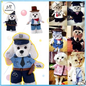 SKISOPGO Funny Dog Clothes Pet Cat Costumes Puppy Sweatshirt Stand Up Suit Dog Cosplay Clothes Party Festival Clothing