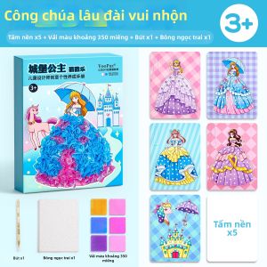 TANGJIUGONG | Sách Toy DIY Chủ Đề Công Chúa Yên Tĩnh Phát Triển Trí Tuệ Không Cắt
