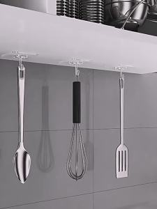 30 Pcs Hooks Transparent Strong Self Adhesive Door Wall Hangers Hooks Suction Heavy Load Rack Cup Sucker For Kitchen Bathroom
