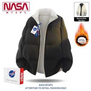 NASA WTAPS | Double-Sided Stand Collar Winter Loose Contrasting Casual Couples Down Jacket