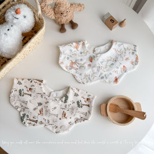 Waterproof Cotton Petal-shaped Baby Bibs for Boys And Girls Newborn Feeding Towels Anti-vomiting Spill-proof Toddler Neckwear