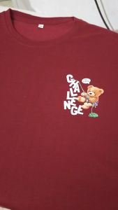 KAOS DISTRO PRIA/WANITA LENGAN PENDEK COTTON COMBED 24s  BASIC T-SHIRT / CHALLENGE 2IN1