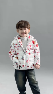Áo khoác gió chần bông kèm nón nhiều màu cho bé trai bé gái size 11kg tới 25kg BERNIE KIDS T0125A25