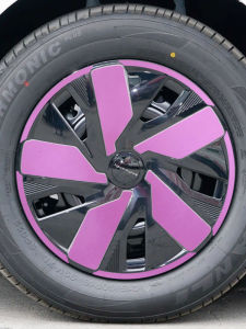 Carbon Fiber Wheel Hub Stickers for Dongfeng Nanomi 01 Blackened Color Changed Modification Accessories Decoration Parts