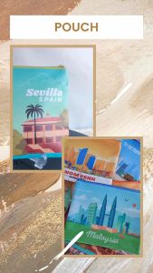 Dompet Pouch Landmark Berbagai Negara Dompet Koin Souvenir Suvenir Pouch Bag Oleh-Oleh