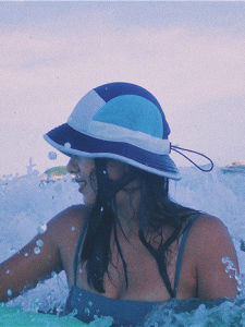 Chillhang Exclusive Small round Hat Retro Surfing Special Surf Cap Color Matching Bright Color Sun Protection Anti-off Easiest for Match