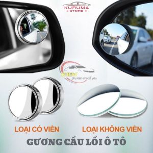 Gương cầu lồi ô tô 3R cao cấp xoay 360 mở rộng góc nhìn và xoá điểm mù hỗ trợ tài xế lái xe an toàn