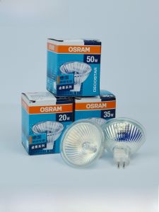 Osram Halogen Lamp Cup MR16 12V GU5.3 Base with Cover 36 Degree 20W 35W 50W Lighting Home Decoration Sources Other Sources