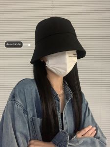 หมวกตกปลาป้องกันแสงแดด ผู้หญิง ฤดูใบไม้ผลิ ฤดูร้อน บาง ทันสมัย ปีกกว้างคลุมหน้า ลำลอง รอบ เสื้อท่อนบน หมวกถัง