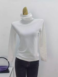 เสื้อสเวตเตอร์ถักคอสูงสไตล์เกาหลีสำหรับผู้หญิง แขนยาว ทรงสลิมฟิต ทรงเข้ารูป แฟชั่นฤดูใบไม้ร่วง 2025 เสื้อชั้นใน