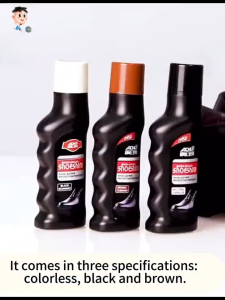1pc 65ML Premium Liquid Shoe Polish Wax Leather Shoe Polish Leather Maintenance Oil Cleaner Leather Garment